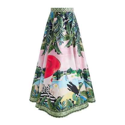 Printed Waist Controlled Slimming One Piece Swimsuit Women Vacation Beach