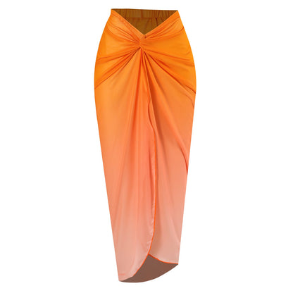 Covered Belly Backless Sexy Spring Swimsuit Women Chiffon Beach Dress