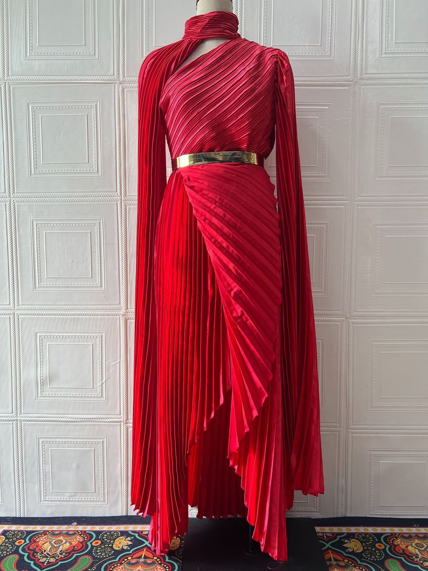 Summer Long Shawl Split Graceful Formal Dress Belt Dress