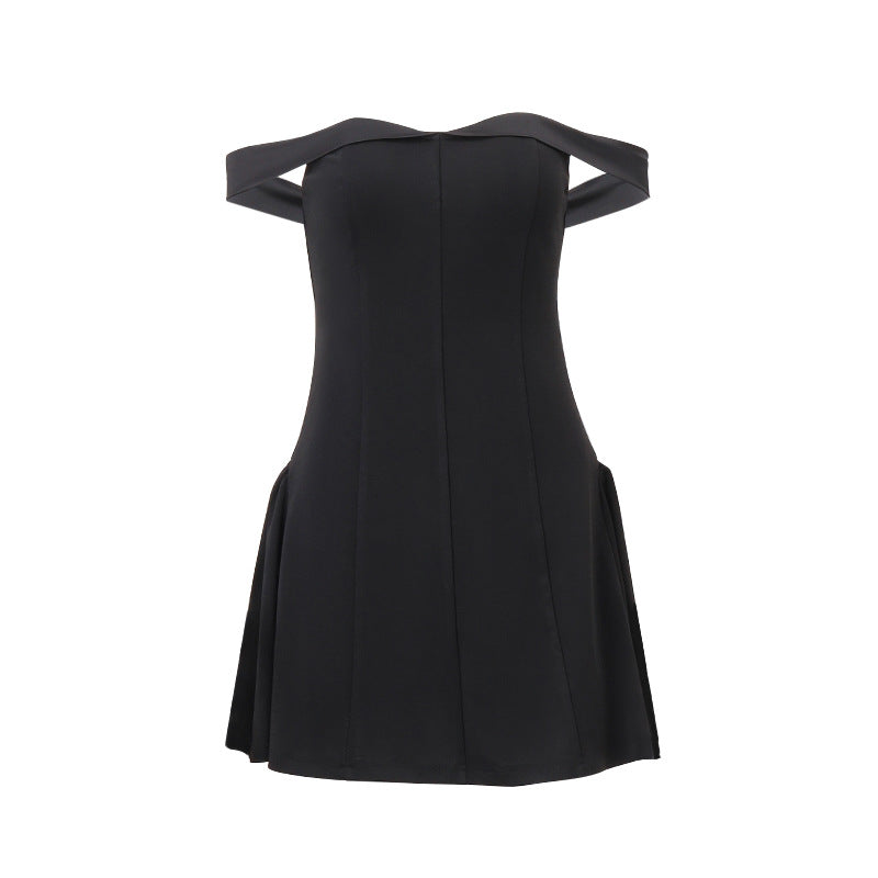 Women Clothing Winter Sexy Sexy Off Shoulder Slim High Class Elegant Evening Dress Dress