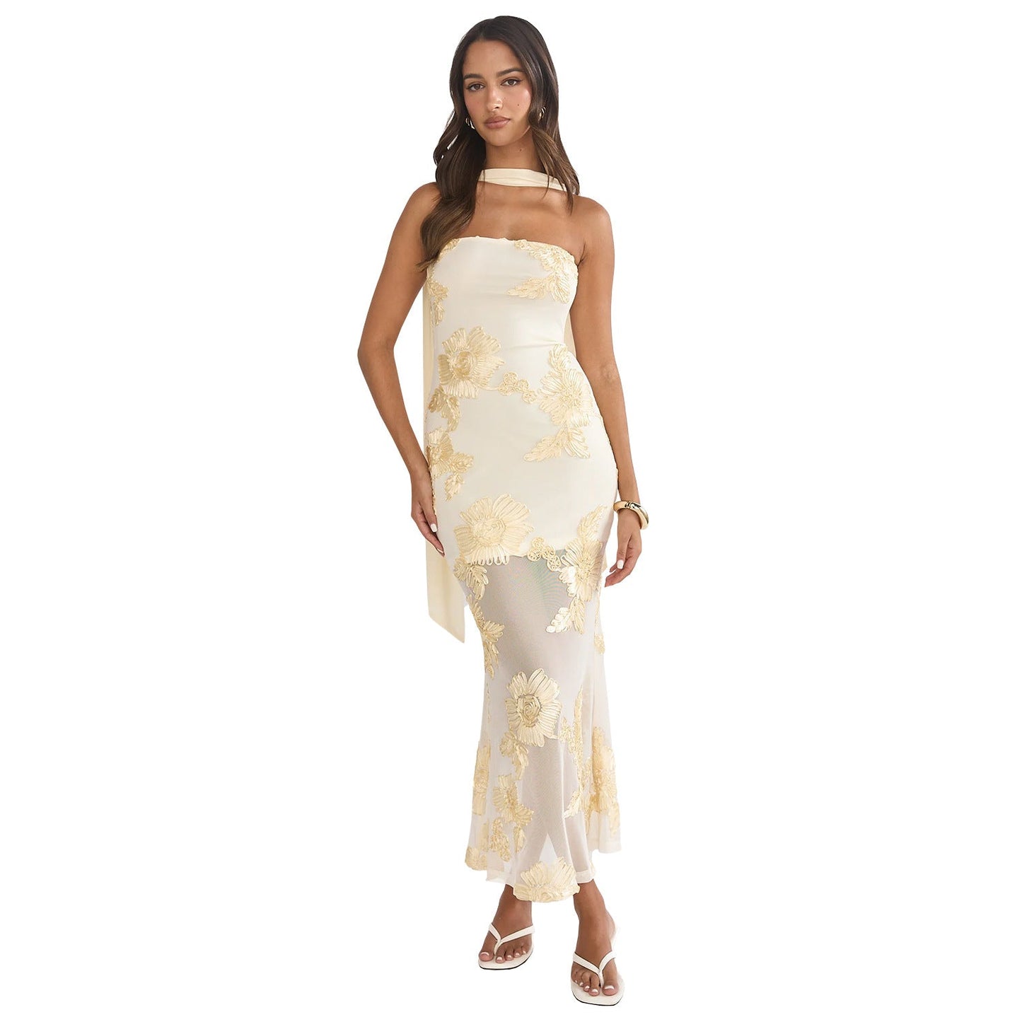 Women Wear Summer Elegant Sexy Slim Fit Backless Dress