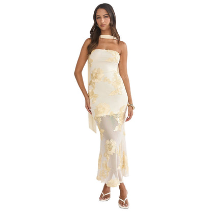 Women Wear Summer Elegant Sexy Slim Fit Backless Dress