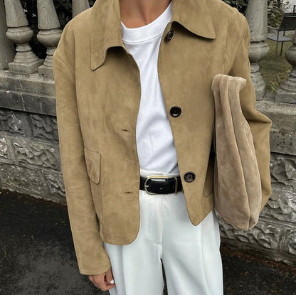 Suede Fall Women Clothing Jacket Coat Women Clothing
