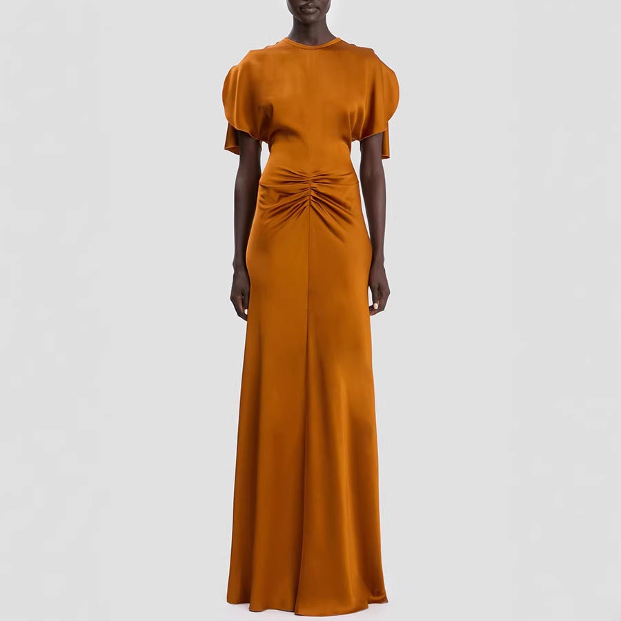 Running Environment Spring Summer Satin Lace-up Sleeveless Dress Casual Vacation Women Dress