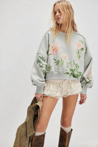 Autumn Winter Women Clothing Printing Loose Casual Top All Matching Hoodie Women