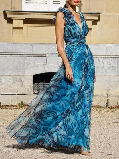 Summer Bohemian Holiday Floral Dolorita Large Swing Dress Printed Dress