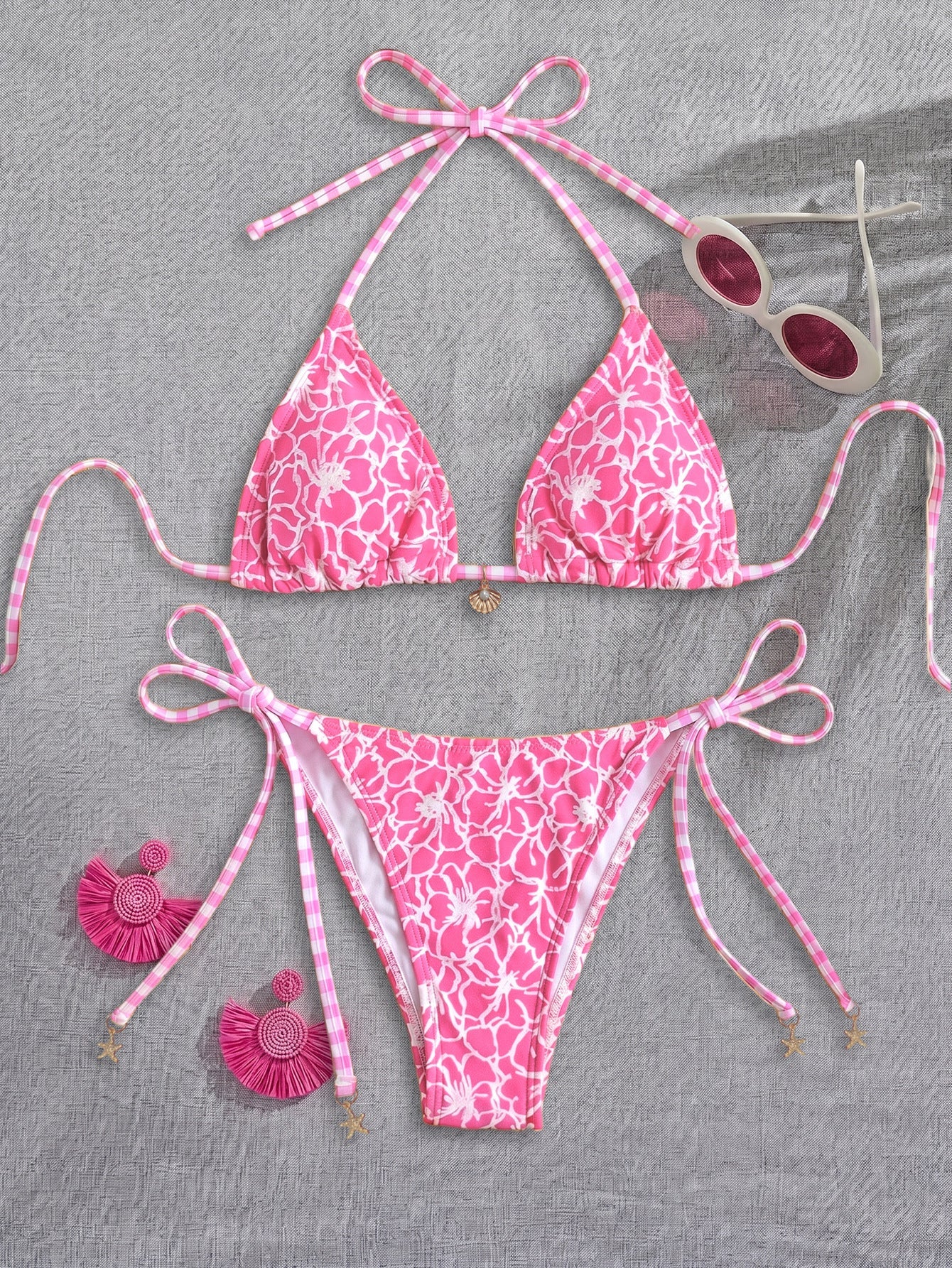 Bikini Three Point Halter Strap Sexy Split Bikini High Grade Sense Beach Swimsuit
