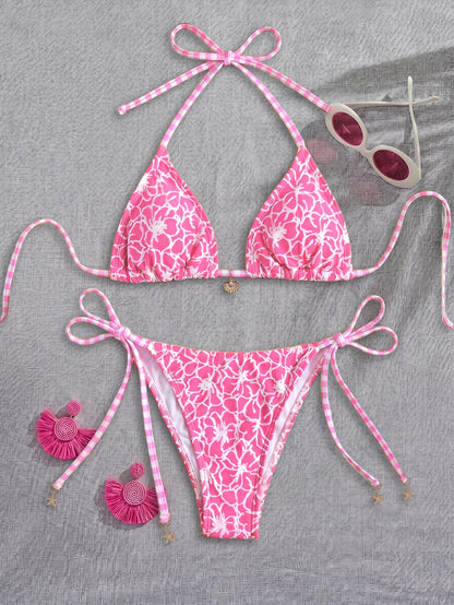 Bikini Three Point Halter Strap Sexy Split Bikini High Grade Sense Beach Swimsuit