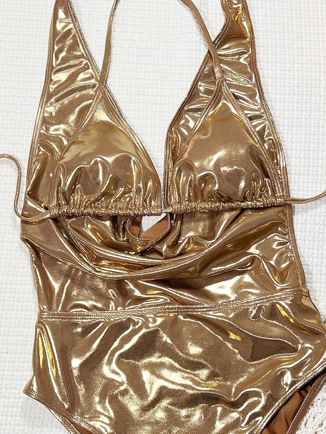 Bikini Golden Strap One Piece Swimsuit