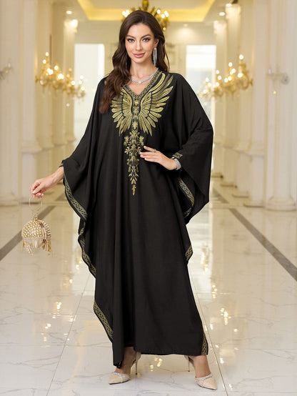 Cotton Embroidered Loose Beach Dress Coat Dress Women Vacation Beach Cover Up
