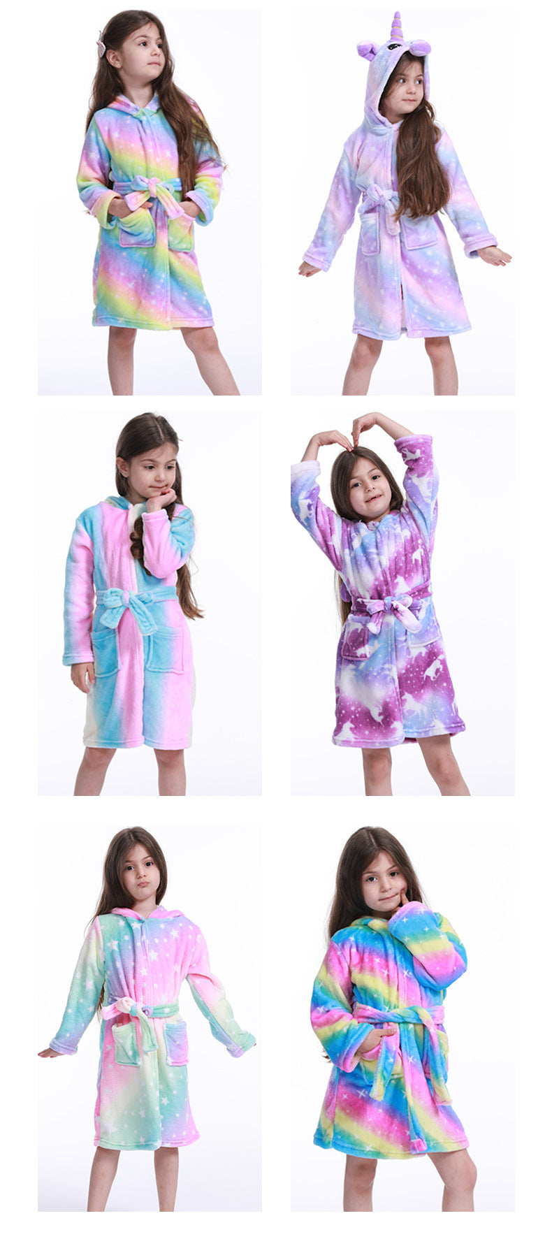 Children Bath Robes Flannel Winter Kids Sleepwear Robe Infant Pijamas Nightgown For Boys Girls Pajamas 1-11 Years Baby Clothes