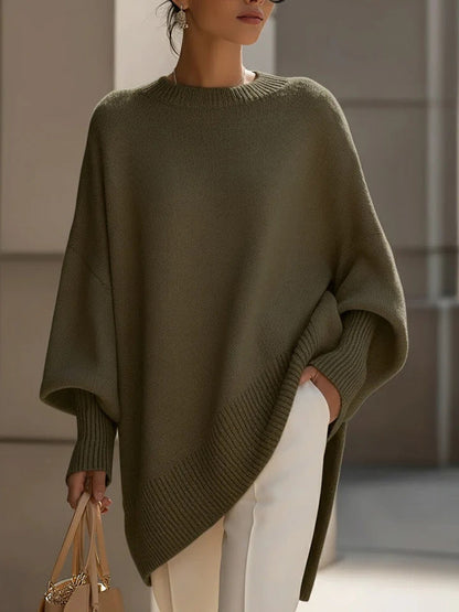 Autumn Winter round Neck Pullover Sweater Women Loose Lazy Solid Color Women Sweater