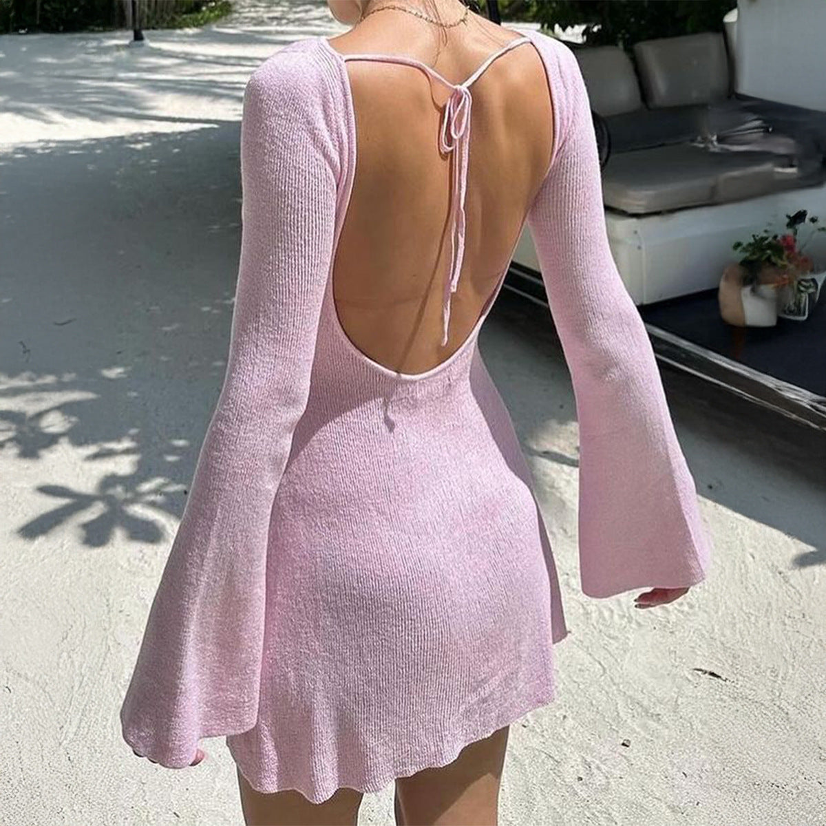 Women Clothing Summer Sexy Elegant Long Sleeve Dress