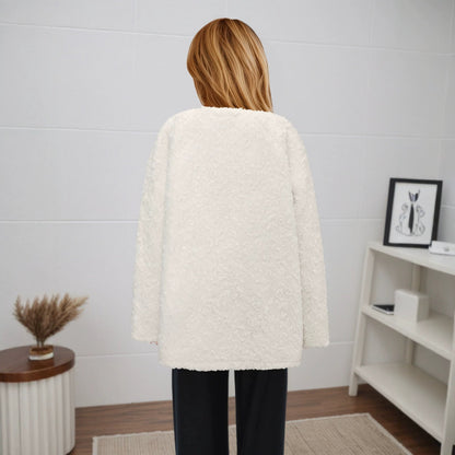 Fashionable Lamb Wool Thickened Coat Women Winter Mid Length Trendy Double Bag Baggy Coat