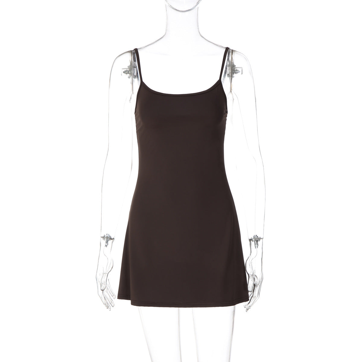 Women Clothing Summer Sexy Easy Matching Sling Dress Short Simple Waist Slimming Sheath Dress