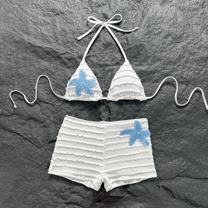 Sexy Beach Vacation Split Boxers Swimwear Swimsuit Bikini