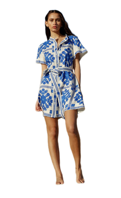 Summer Trade Casual Women Clothing Printed Lace up Dress