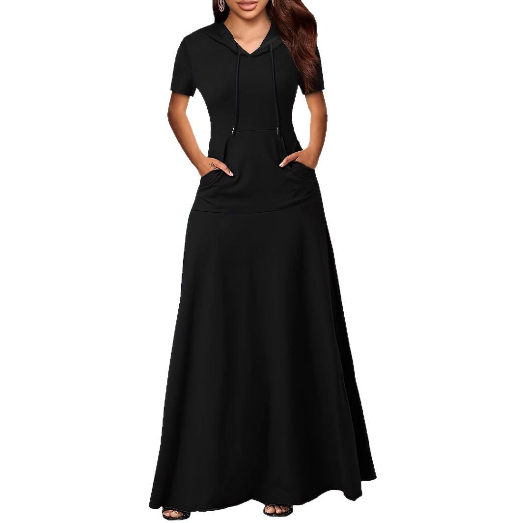 Wal Mart Spring Summer Sexy Sexy Hooded Sweater Maxi Dress Women