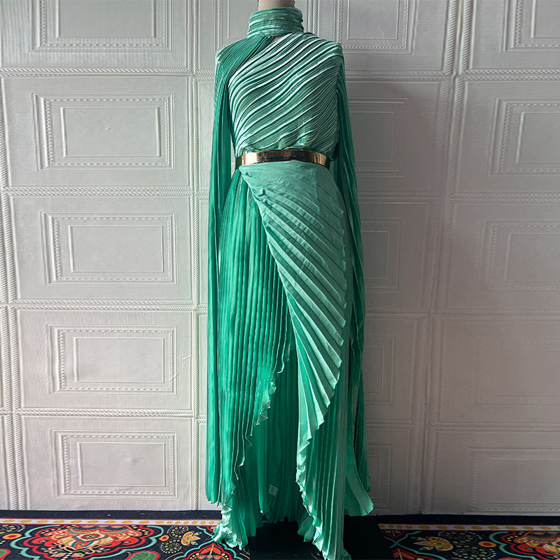 Summer Long Shawl Split Graceful Formal Dress Belt Dress