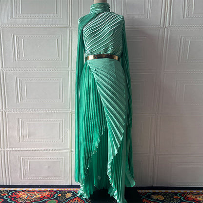 Summer Long Shawl Split Graceful Formal Dress Belt Dress