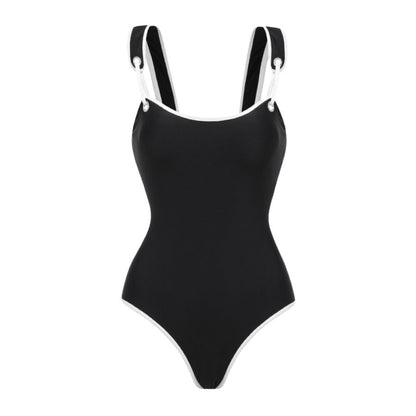 Swimsuit Black High Grade One Piece Swimsuit Women Order Other Solid Color