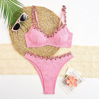 Sexy Suspenders Bikini Split Swimsuit Women High Grade Seaside Beach Swimsuit
