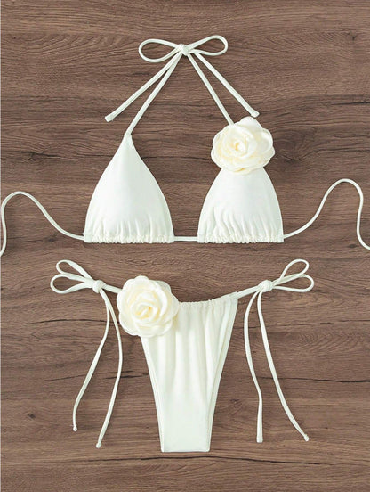 Three Dimensional Floral Swimsuit Women Bikini Suit Sexy Bikini
