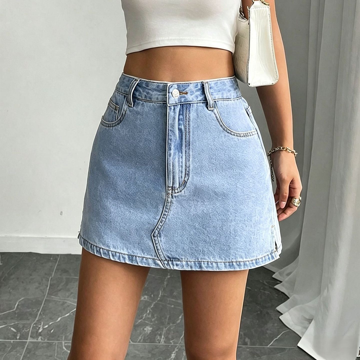 Casual Slim Fit Women Jeans Culottes