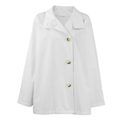 Design Mid Length Trench Coat for Women Autumn Winter Trendy Loose Figure Flattering