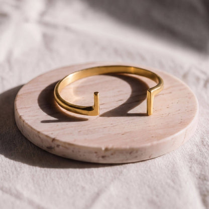 Double Bar Brass Cuff Bracelet | Hawa