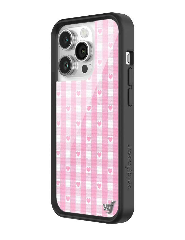Gingham Hearts | Pink iPhone Case