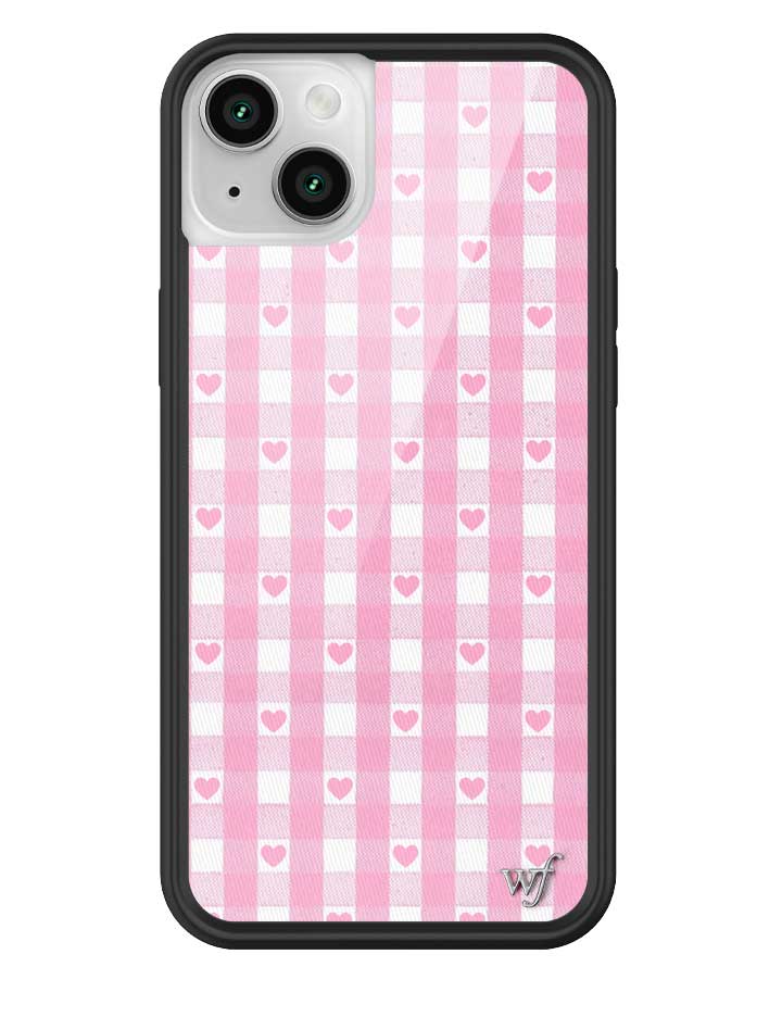 Gingham Hearts | Pink iPhone Case