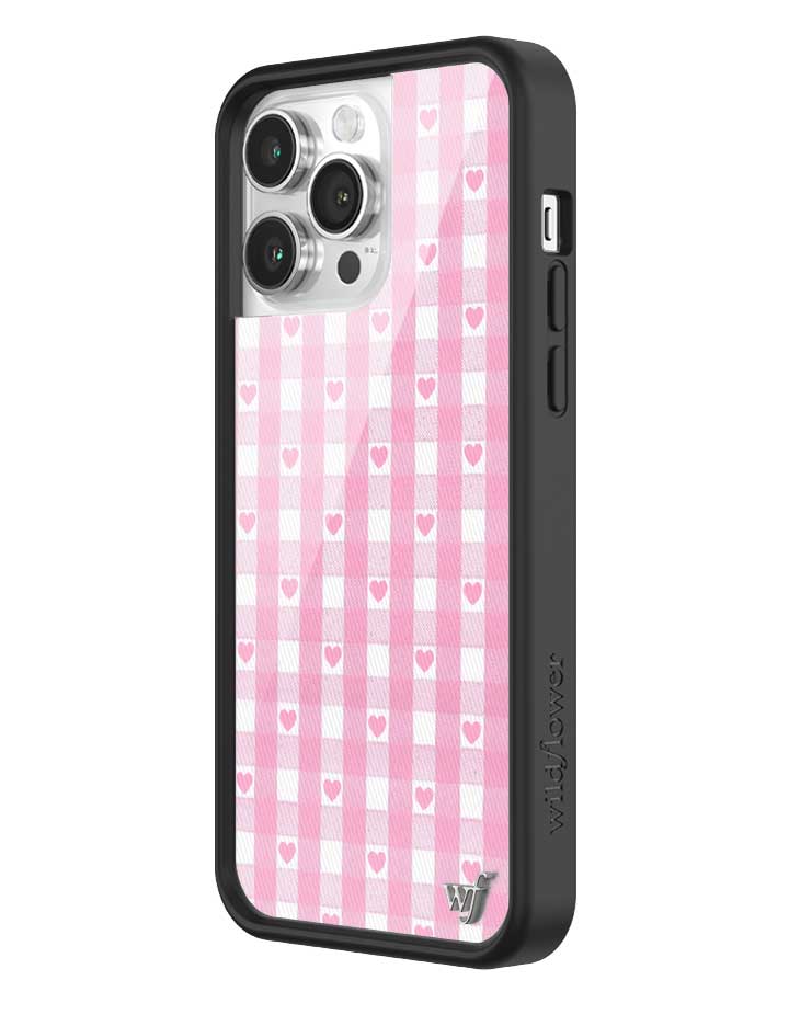 Gingham Hearts | Pink iPhone Case