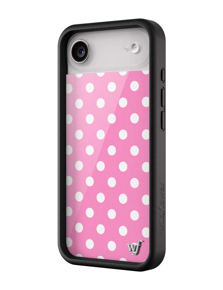 Polka Dot | Pink and White iPhone Case