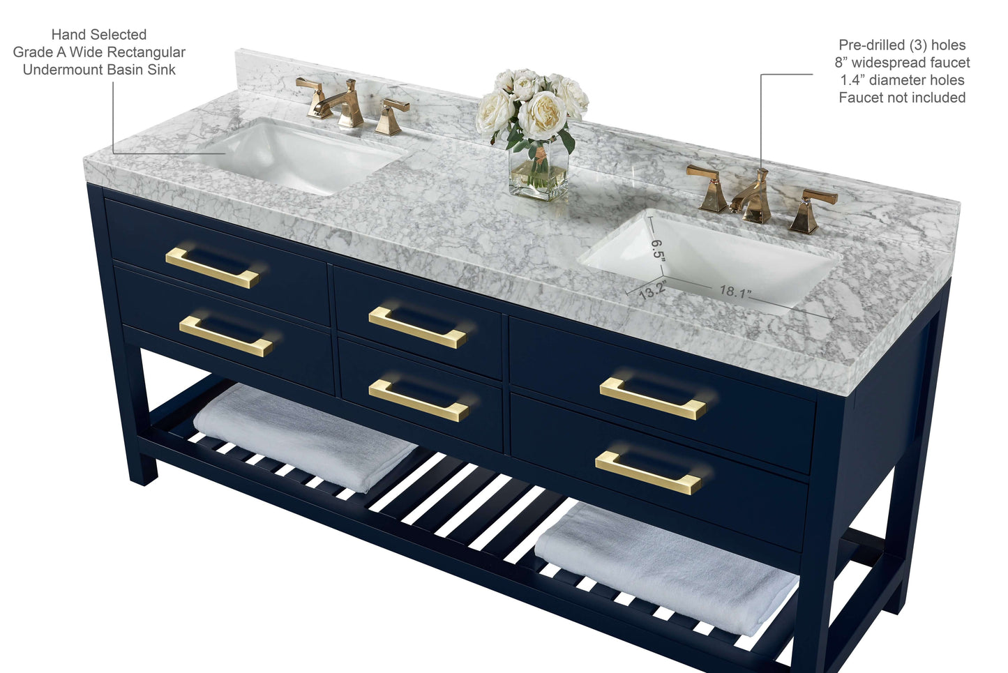 Elizabeth 72" Bath Vanity Set