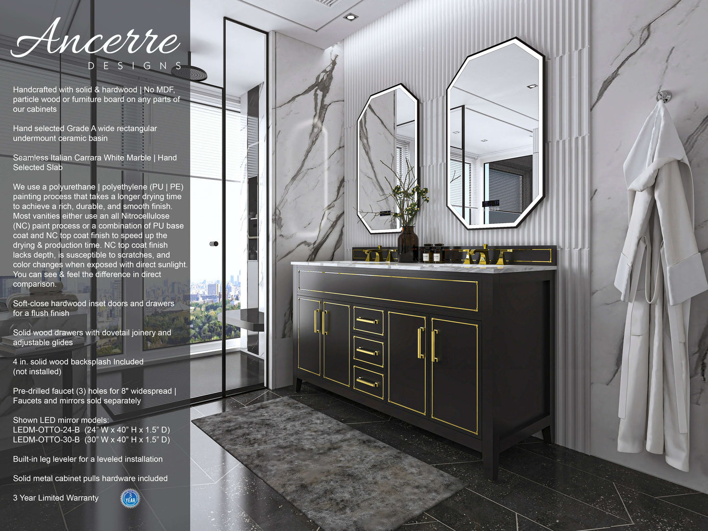 Aspen 60" Bath Vanity Set