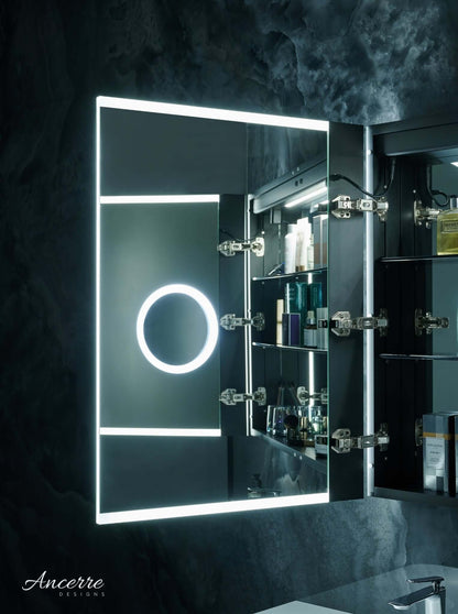 Pagani LED Mirror Cabinet with Defogger, Dimmer, Magnifier & USB outlet