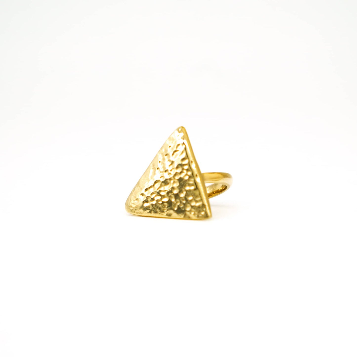 Hammered Smooth Triangle Ring | Pambo