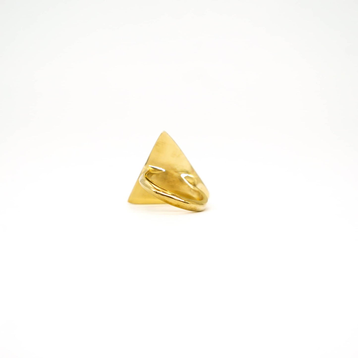 Hammered Smooth Triangle Ring | Pambo