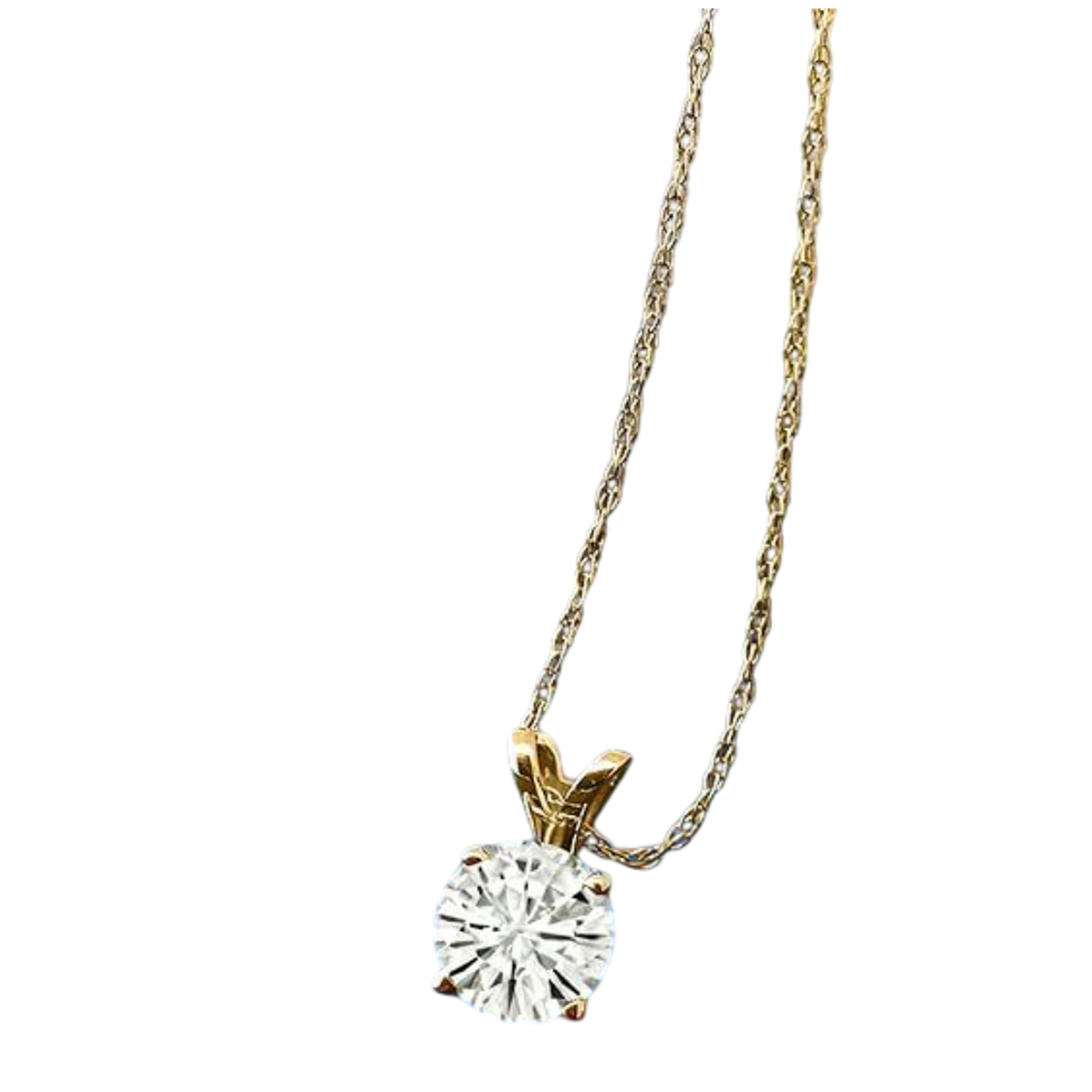 1.50 Ctw Round Lab Grown Diamond Pendant Necklace in 14K Gold – F Color VS Clarity | AGI Certified