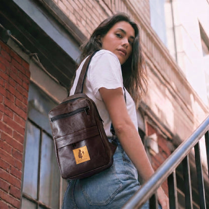 Large Vegan Leather Crossbody Sling Bag | Umoja