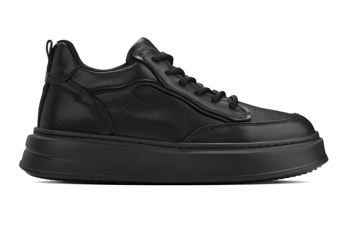 CALTO - Q430 - 2.6 Inches Taller Lightweight (Black/Black Sole) - Chunky Sole Sneakers