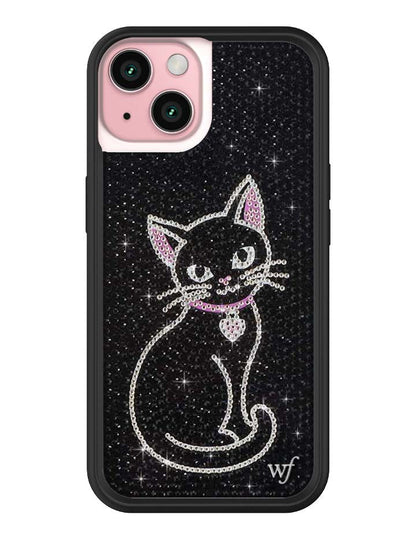 Rhinestone | Black Cat iPhone Case