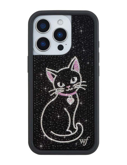 Rhinestone | Black Cat iPhone Case