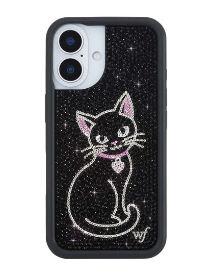 Rhinestone | Black Cat iPhone Case