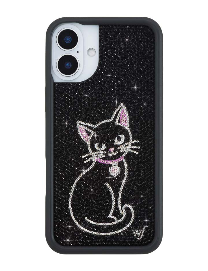 Rhinestone | Black Cat iPhone Case