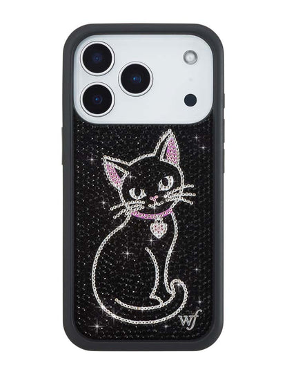 Rhinestone | Black Cat iPhone Case