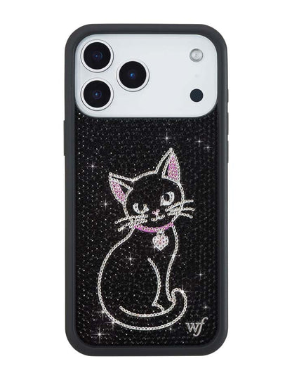 Rhinestone | Black Cat iPhone Case