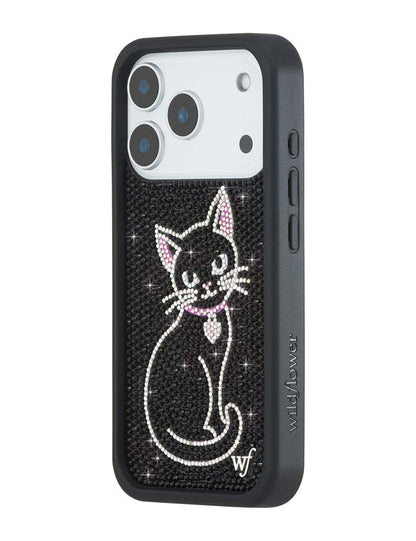 Rhinestone | Black Cat iPhone Case