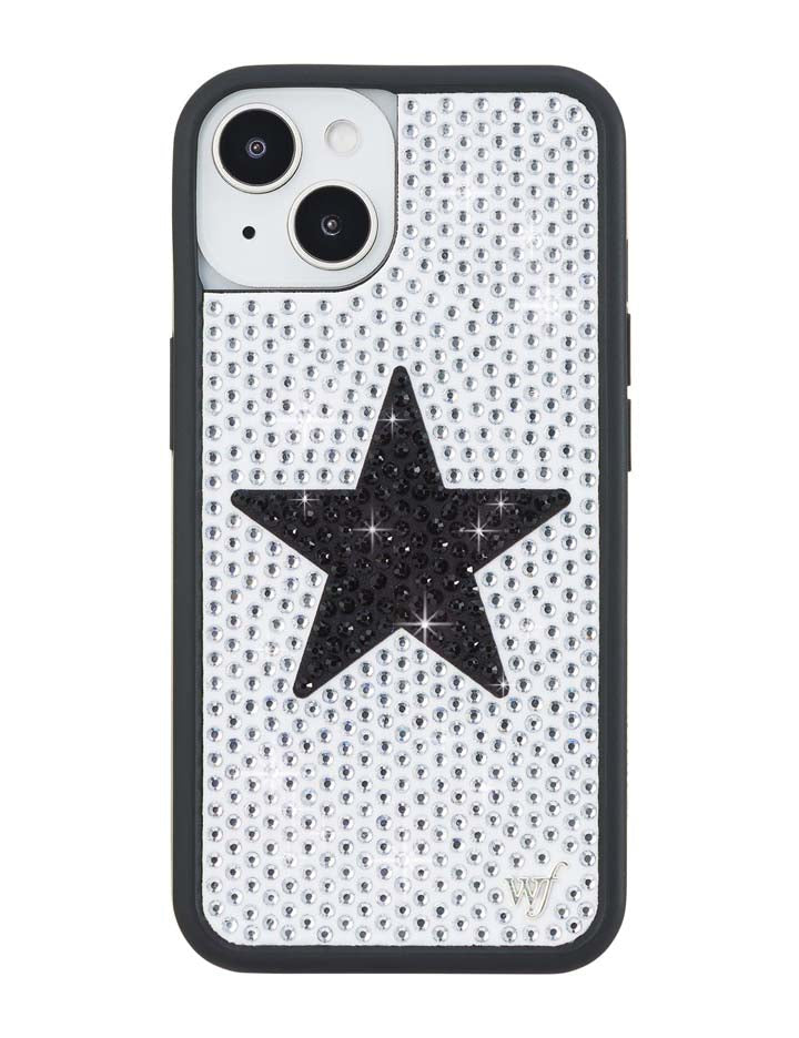 Rhinestone Star| White and Black iPhone Case